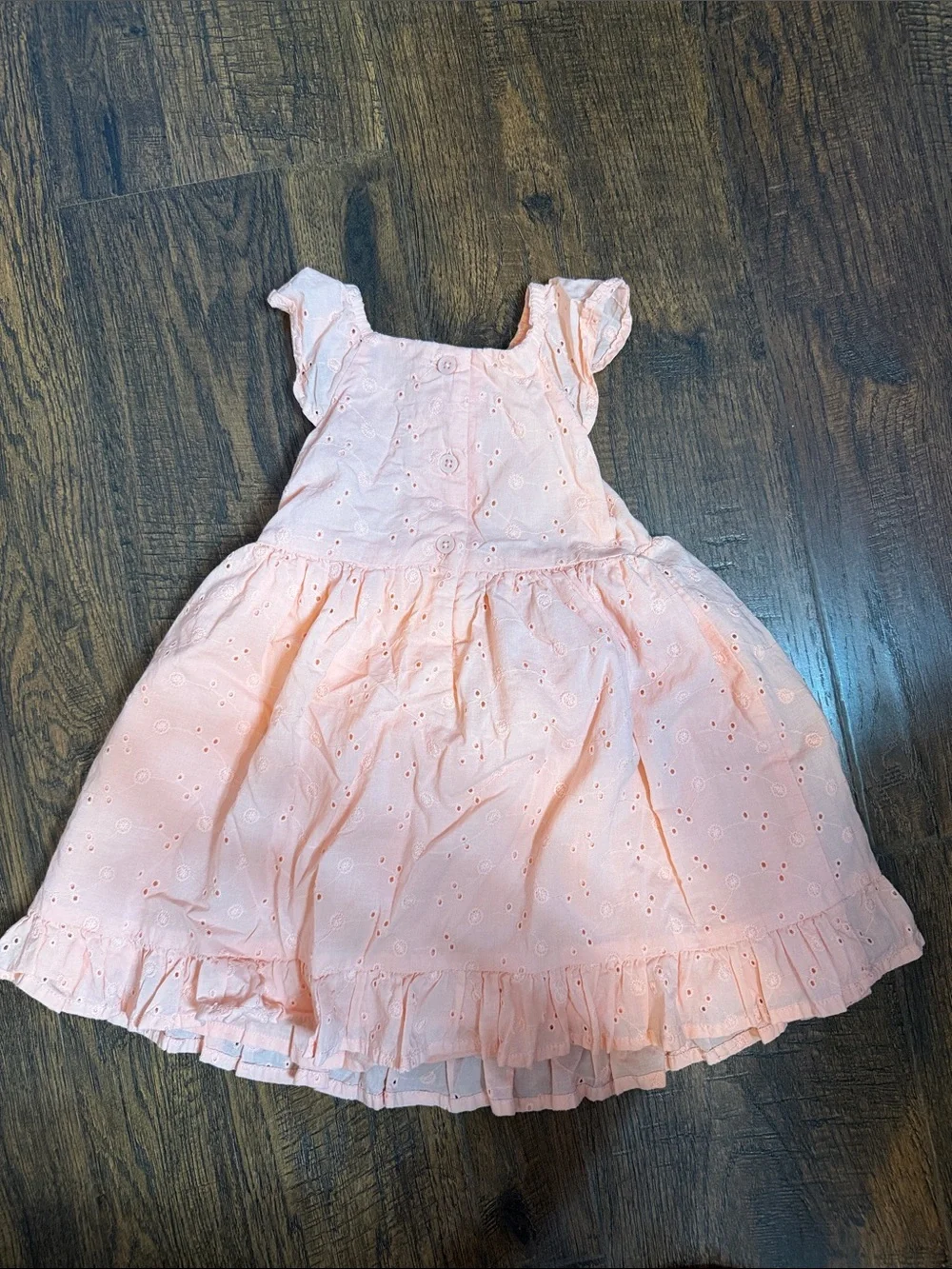 OshKosh B'gosh Peach Eyelet Ruffle Sundress